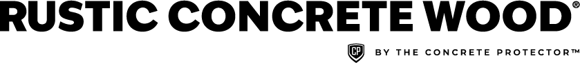 Rustic Concrete Wood logo representing a decorative concrete coating system